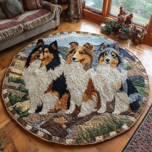 Sheltie Pride Quilted Round Mat NCU0DV1560