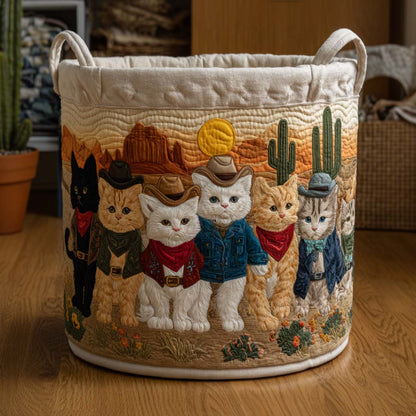 Sheriff Kitty Quilted Laundry Basket NCU0NNT2669