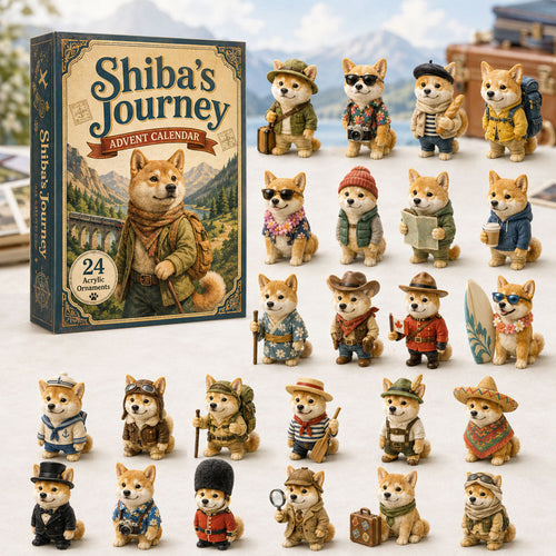 CHRISTMAS KICKOFF 40% OFF - Shiba Journey Advent Calendar 2026 - 24-Day Festive Countdown, Acrylic Charms Blind Box - Gift For Shiba Lovers AC0TH045
