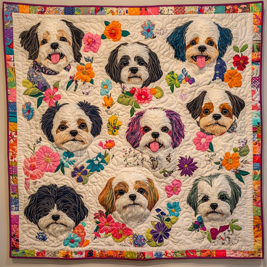 Shih Tzu Serenity Quilted Blanket NCU0DK456