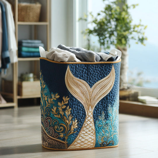 Shimmer Tide Quilted Laundry Basket NCU0DV866