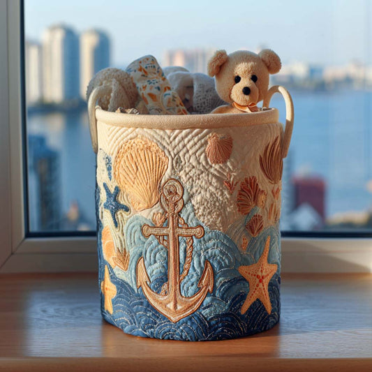 Shoreline Dream View Quilted Laundry Basket NCU0NNT1287