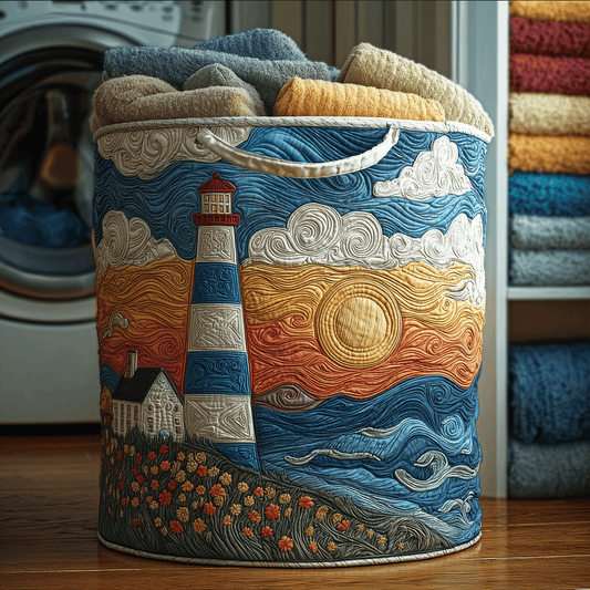 Shoreline Spirit Quilted Laundry Basket NCU0TH2920