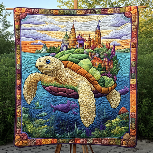 Shoreline Turtle Haven Quilted Blanket NCU0DK1728