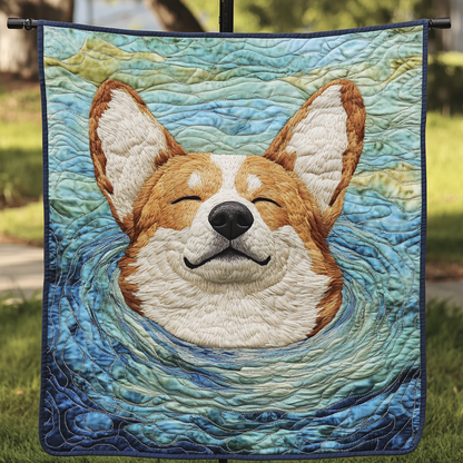 Short And Sweet Corgi Quilted Blanket NCU0DK1403