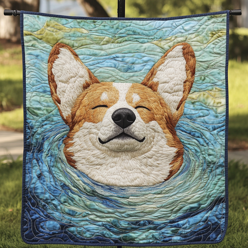 Short And Sweet Corgi Quilted Blanket NCU0DK1403
