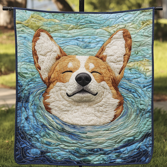 Short And Sweet Corgi Quilted Blanket NCU0DK1403