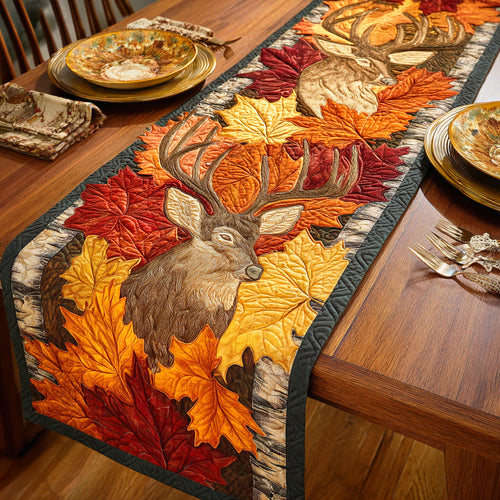 Silent Antler Path Quilted Table Runner NCU0NTD671