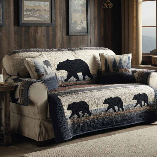 Silent Bear Quilted Sofa Cover NCU0NXD1493