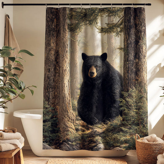 Silent Bear Shower Curtain NCU0NTV905