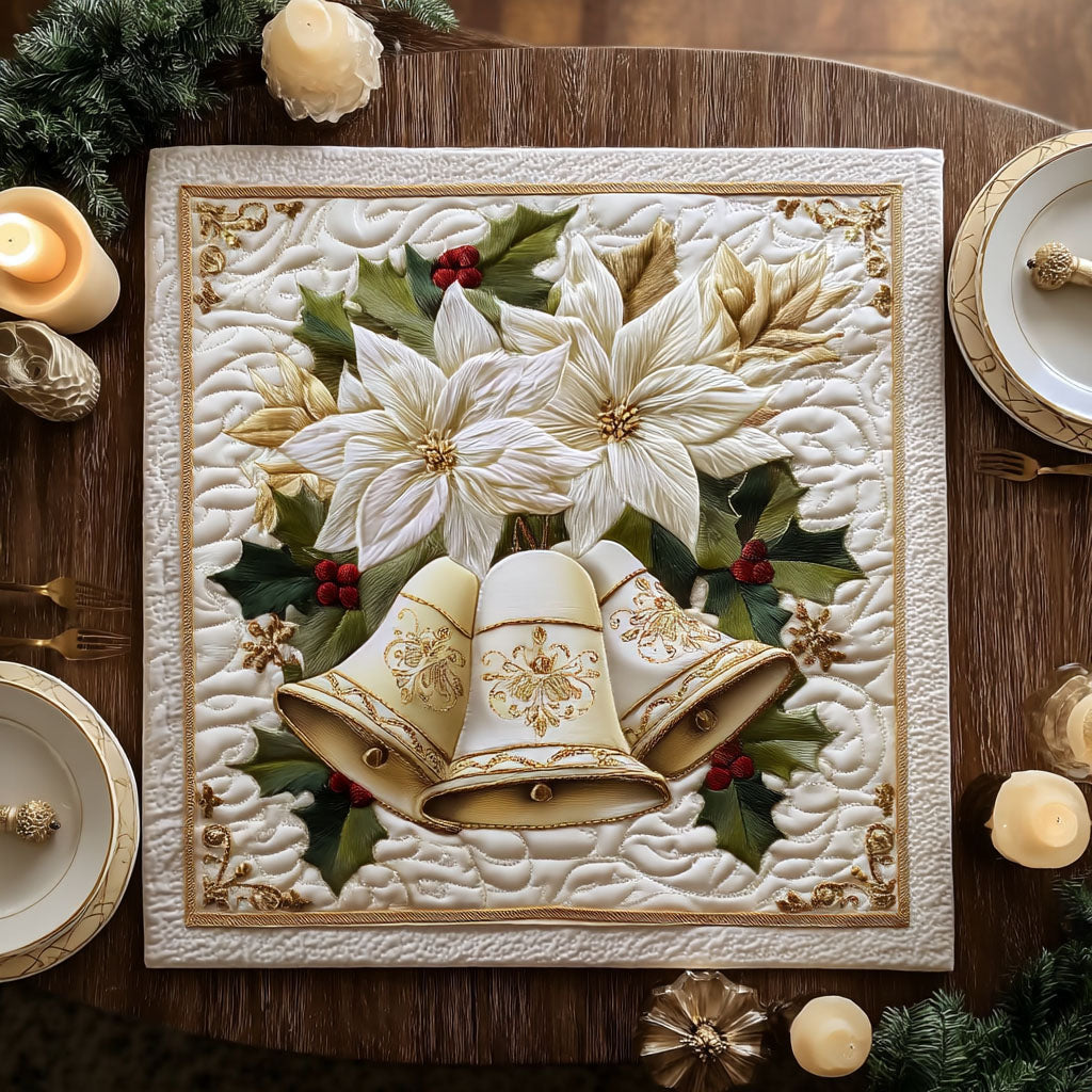 Silent Bells Quilted Table Topper NCU0NTV110