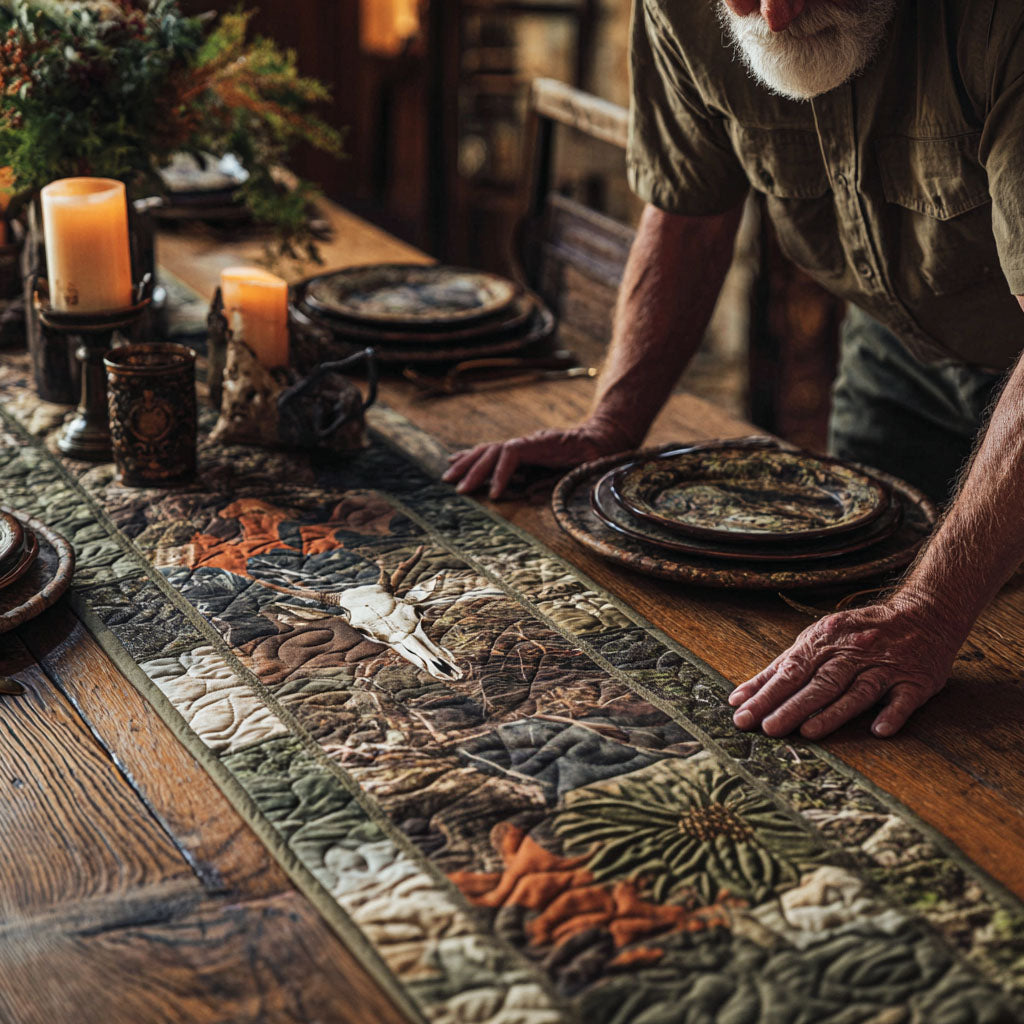 Silent Forest Quilted Table Runner NCU0PTT1955