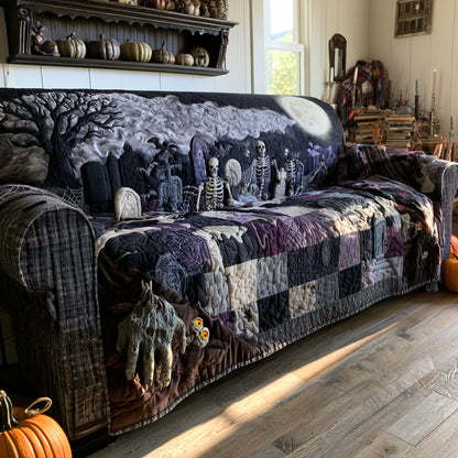 Silent Gravestones Quilted Sofa Cover NCU0PTT3254