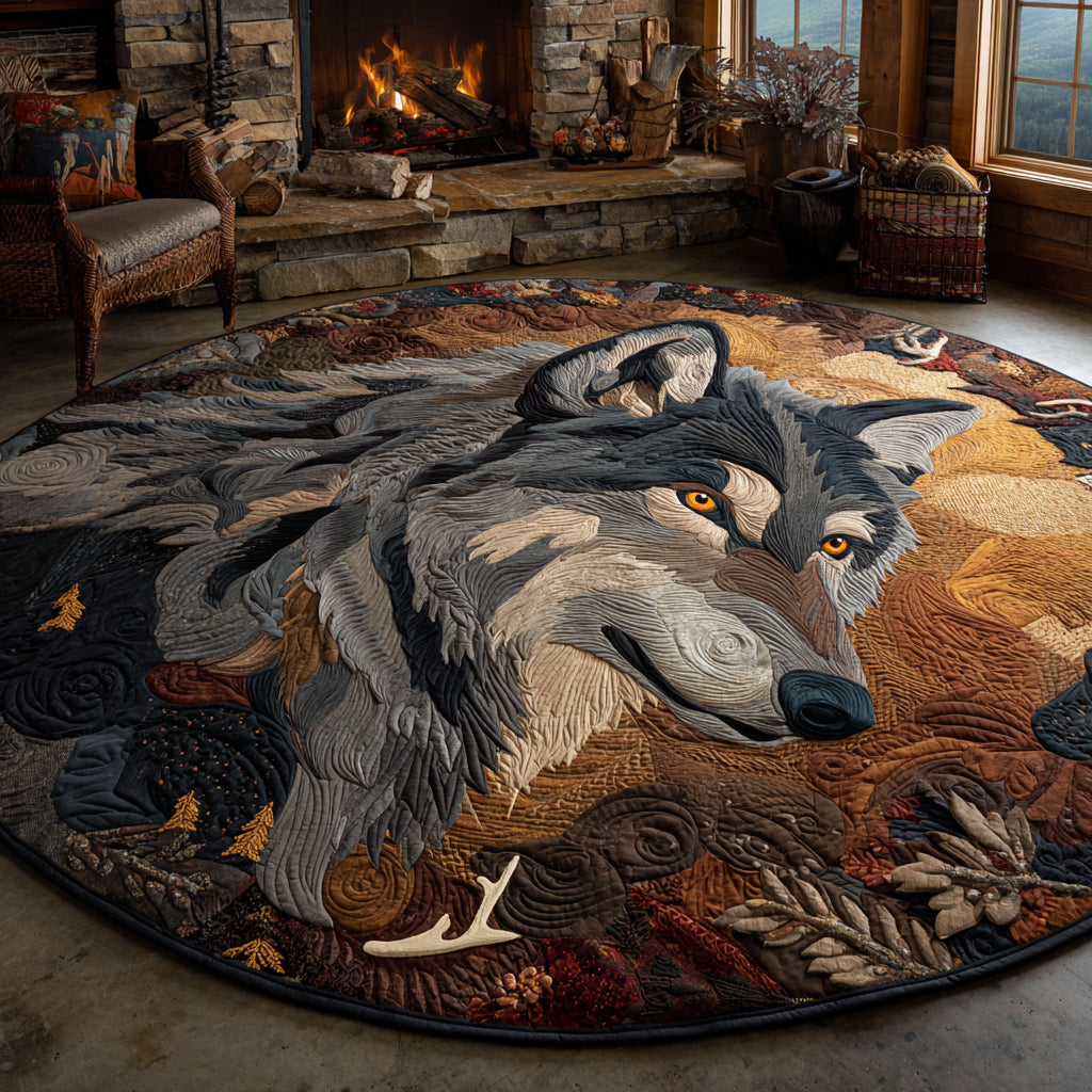 Silent Hunter Quilted Round Mat NCU0DV1122