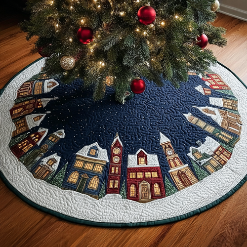 Silent Light Christmas Quilted Tree Skirt NCU0DDK1695