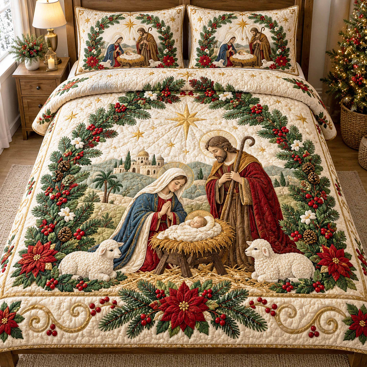 Silent Manger 3-Piece Quilted Bedding Set NCU0NTD2310