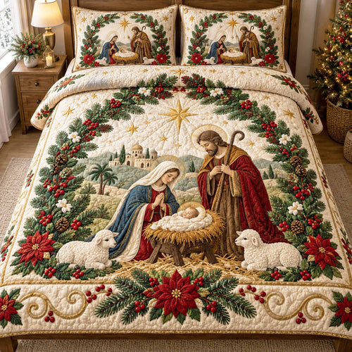 Silent Manger 3-Piece Quilted Bedding Set NCU0NTD2310