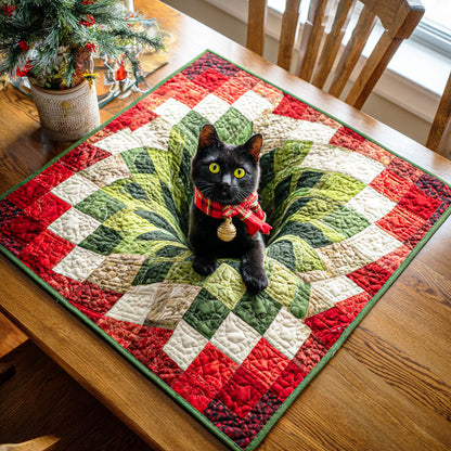 Silent Meow Quilted Table Topper NCU0NTD570