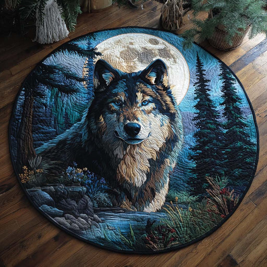 Silent Moon Quilted Round Mat NCU0PTT1803