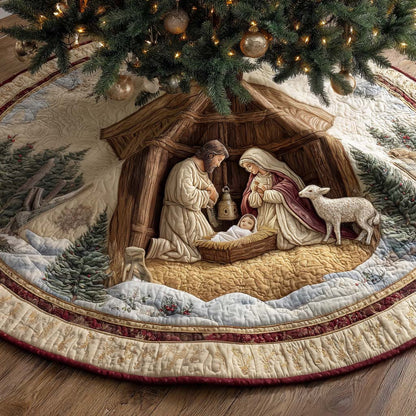 Silent Nativity Quilted Tree Skirt NCU0NXD991