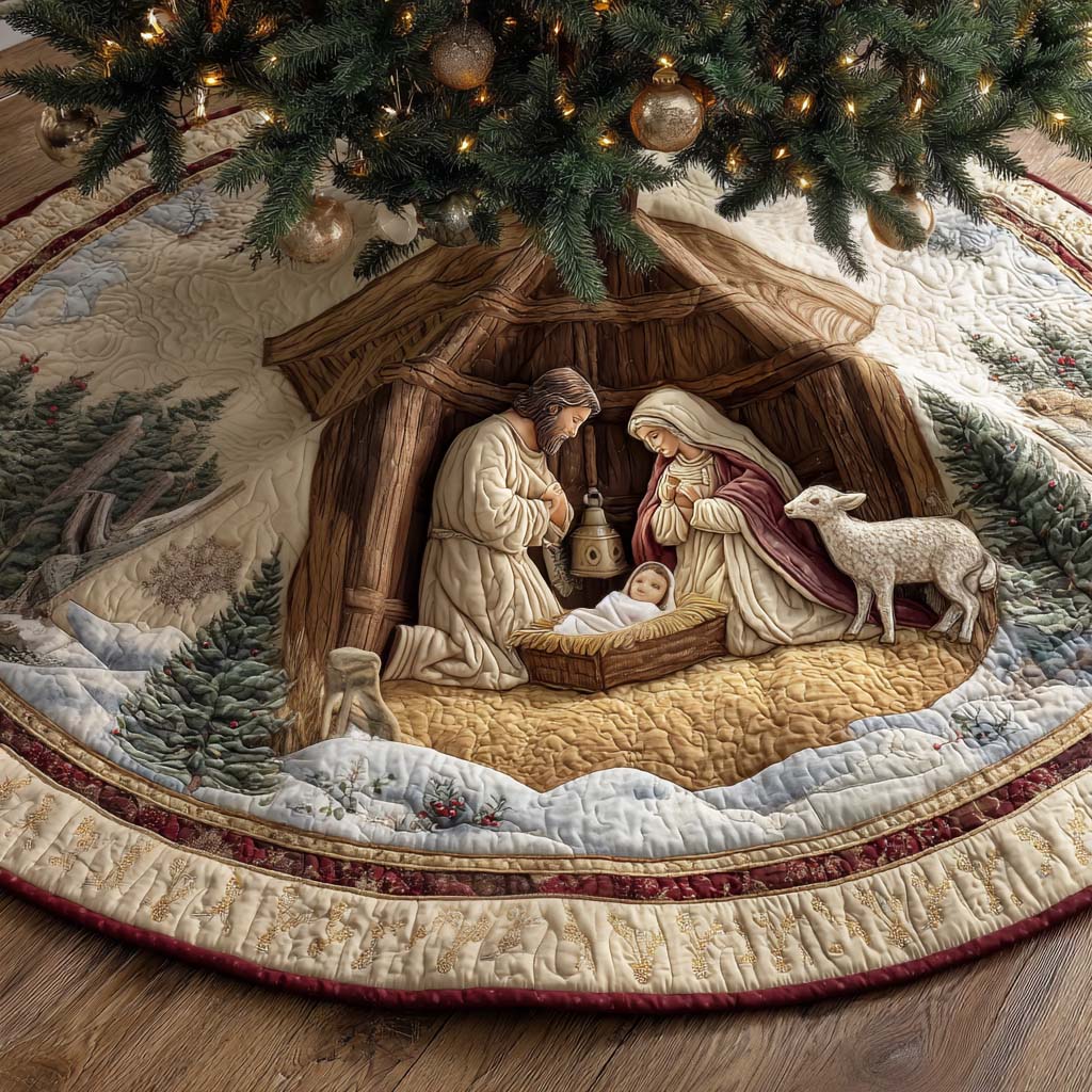 Nativity Quilted Tree Skirt NCU0QN066