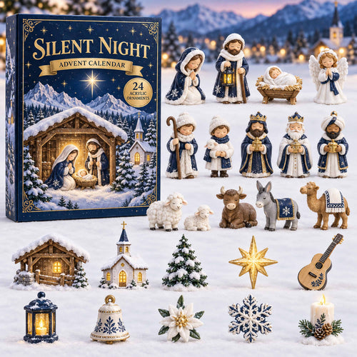 CHRISTMAS KICKOFF 40% OFF - Silent Night Advent Calendar 2026 - 24-Day Festive Countdown, Acrylic Charms Blind Box - Gift For Family NCU0NTD2216
