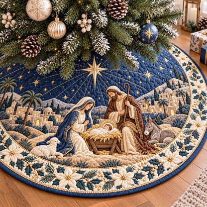 Silent Night Christmas Quilted Tree Skirt NCU0NTD2281
