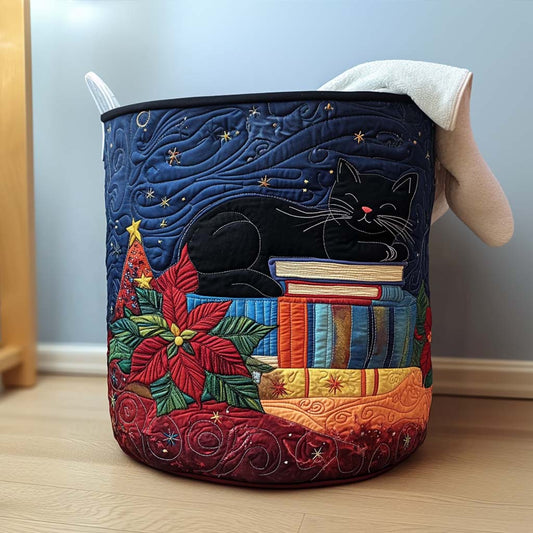 Silent Night Cozy Pages Quilted Laundry Basket NCU0PTT1502