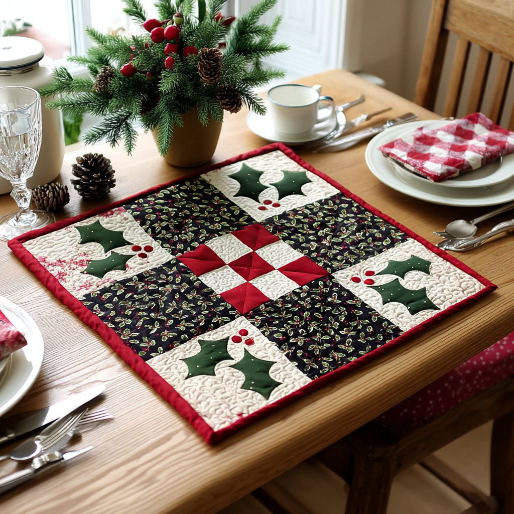 Silent Night Cross Quilted Table Topper NCU0NTV138