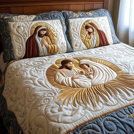 Silent Night Serenity Quilted Bedding Set NCU0DV004