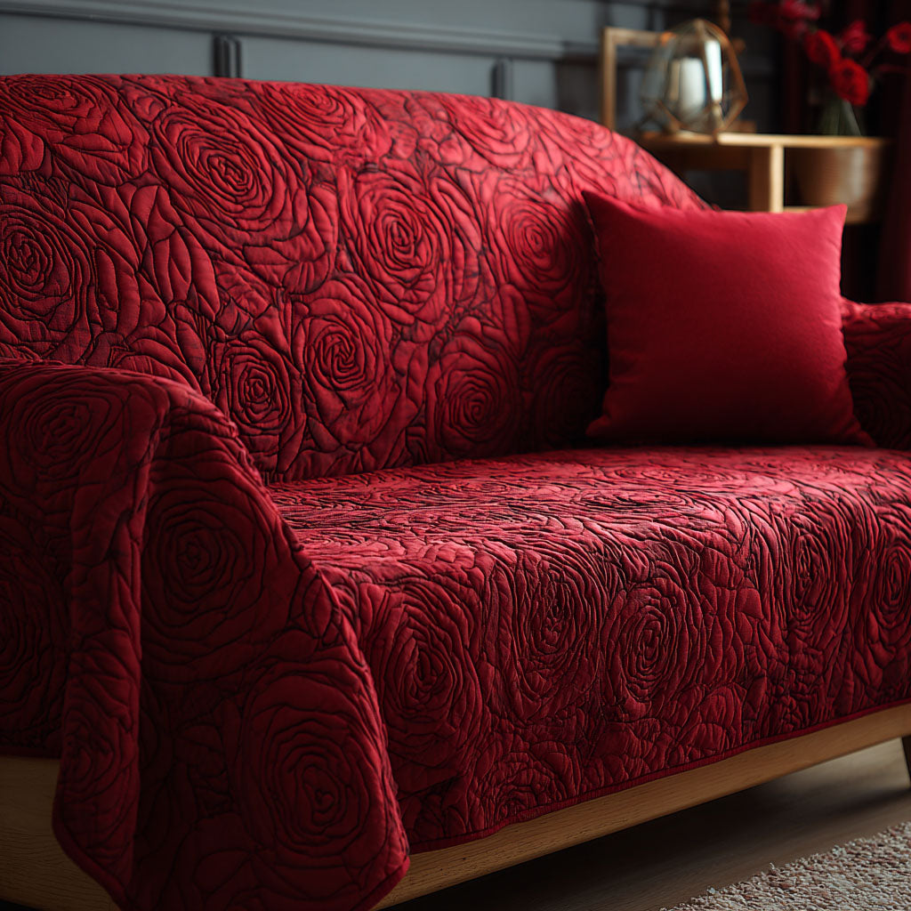 Silent Petals Quilted Sofa Cover NCU0DDK2304