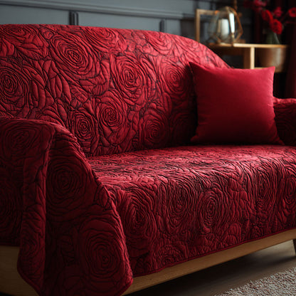 Silent Petals Quilted Sofa Cover NCU0DDK2304