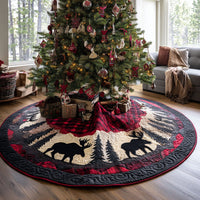 Silent Pines Christmas Quilted Tree Skirt NCU0PTT1874