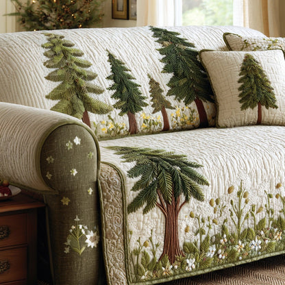 Silent Pines Quilted Sofa Cover NCU0DV1785