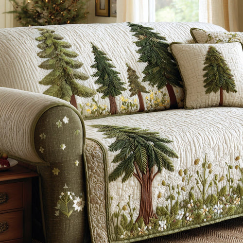 Silent Pines Quilted Sofa Cover NCU0DV1785