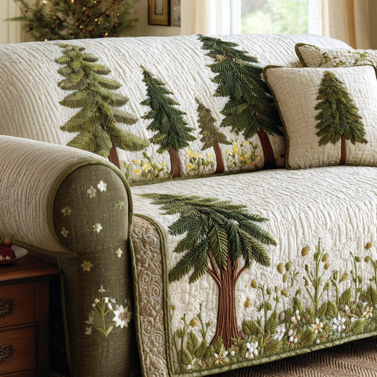 Silent Pines Quilted Sofa Cover NCU0DV1785