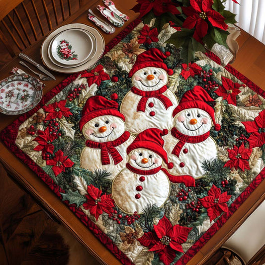 Silent Snow Quilted Table Topper NCU0NNT1637