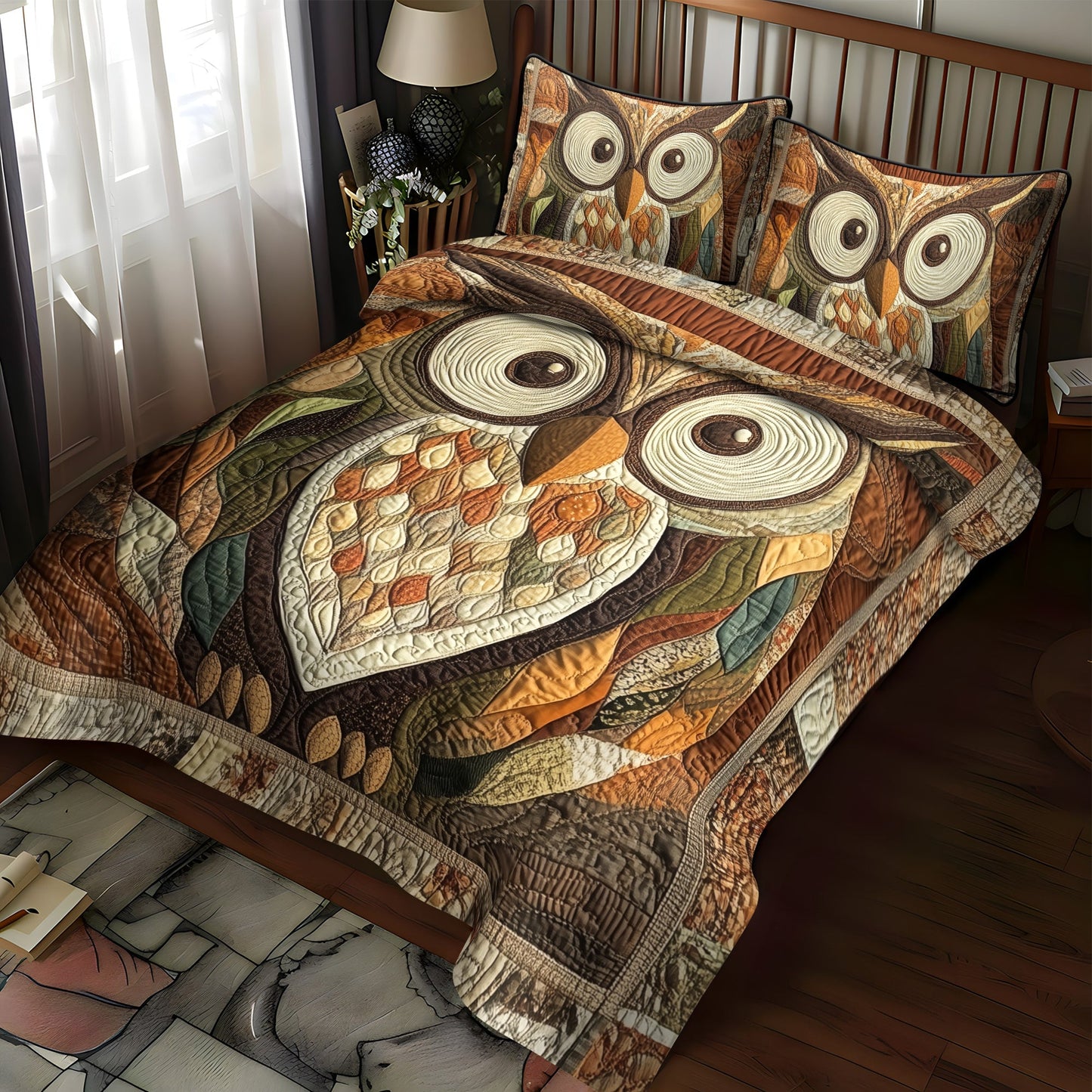 Silent Wings 3-Piece Quilted Bedding Set NCU0VL781