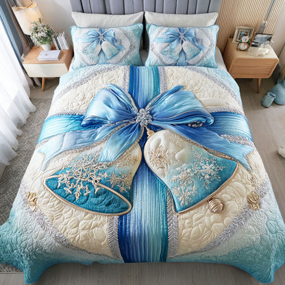 Silver Bell Frost 3-Piece Quilted Bedding Set NCU0NTD603