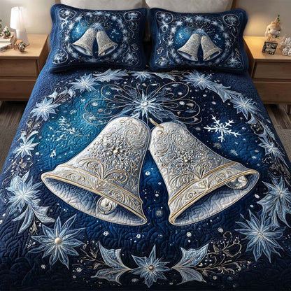 Silver Bells 3-Piece Quilted Bedding Set NCU0NNT1779