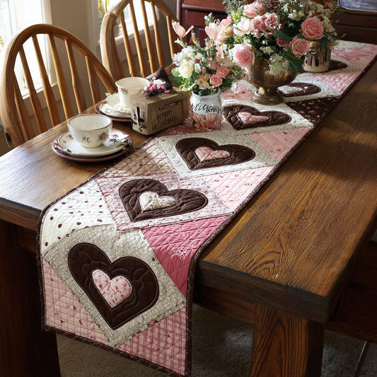 Simple Joy Hearts Quilted Table Runner NCU0PTT2780