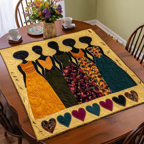 Sisterhood Hearts Quilted Table Topper NCU0NNT1803