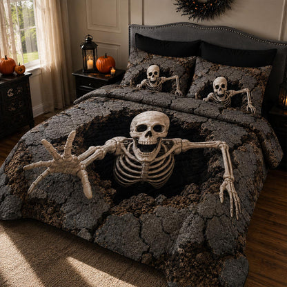 Skeleton Rift 3-Piece Quilted Bedding Set NCU0DV2240