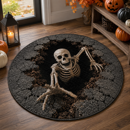 Skeleton Rift Quilted Round Mat NCU0DV2240