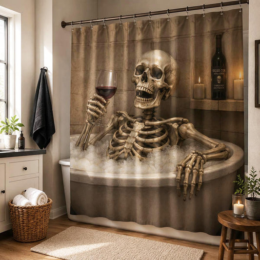 Skeleton Bath Time Shower Curtain NCU0DV2395