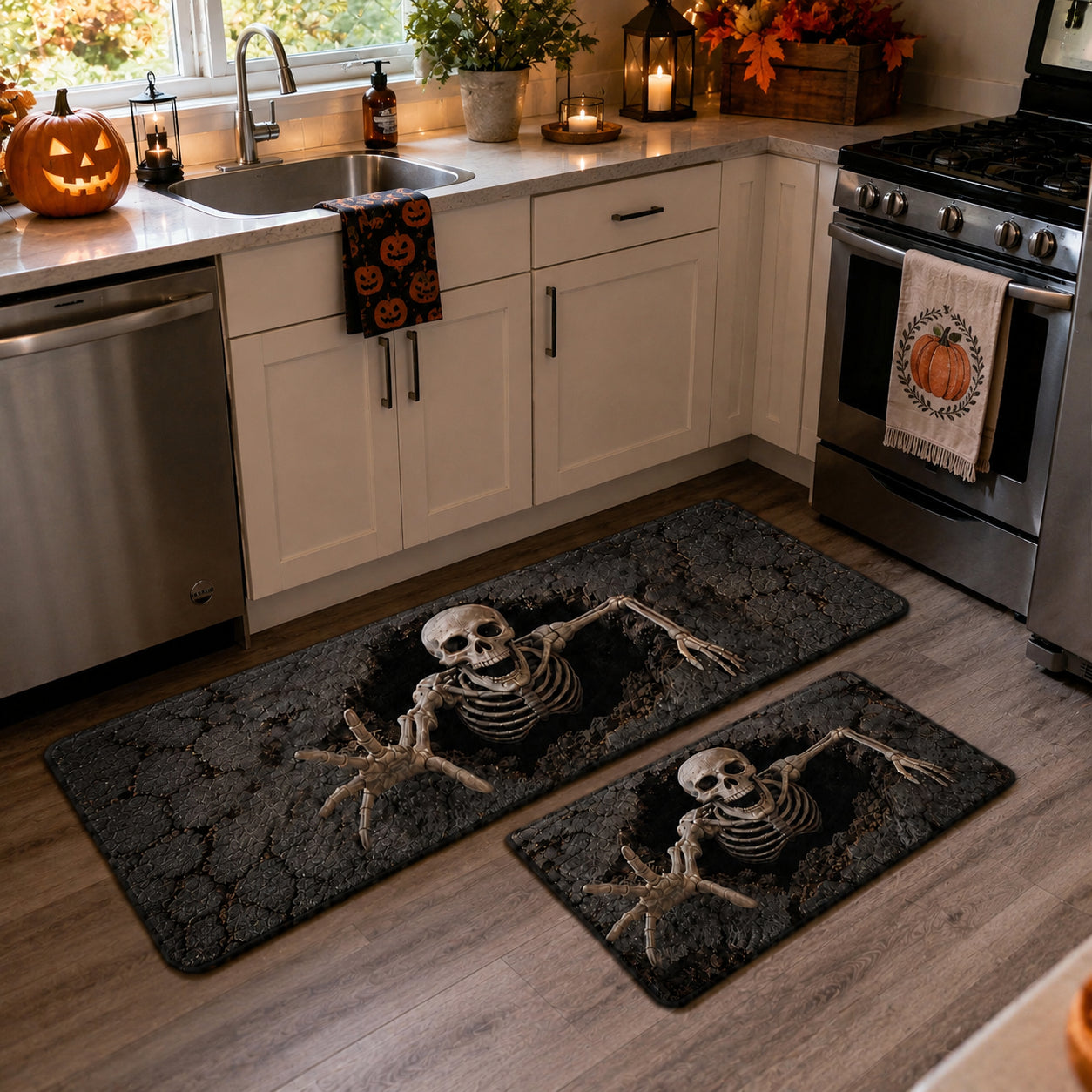 Skeleton Breakout Kitchen Area Rug NCU0DV2436