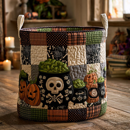 Skeleton Fire Descent Quilted Laundry Basket NCU0PTT3289