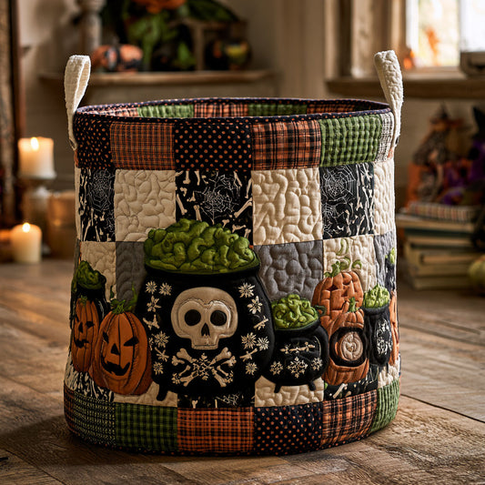 Skeleton Fire Descent Quilted Laundry Basket NCU0PTT3289