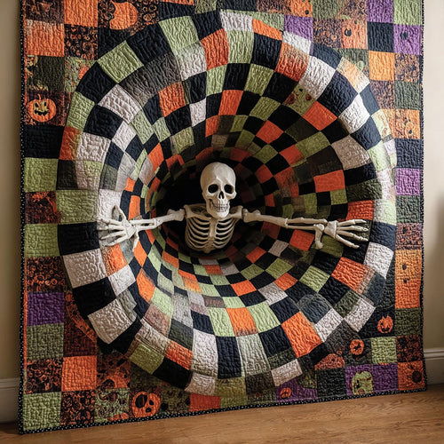 Skeleton Spiral Art Quilt Hanging NCU0DV2227