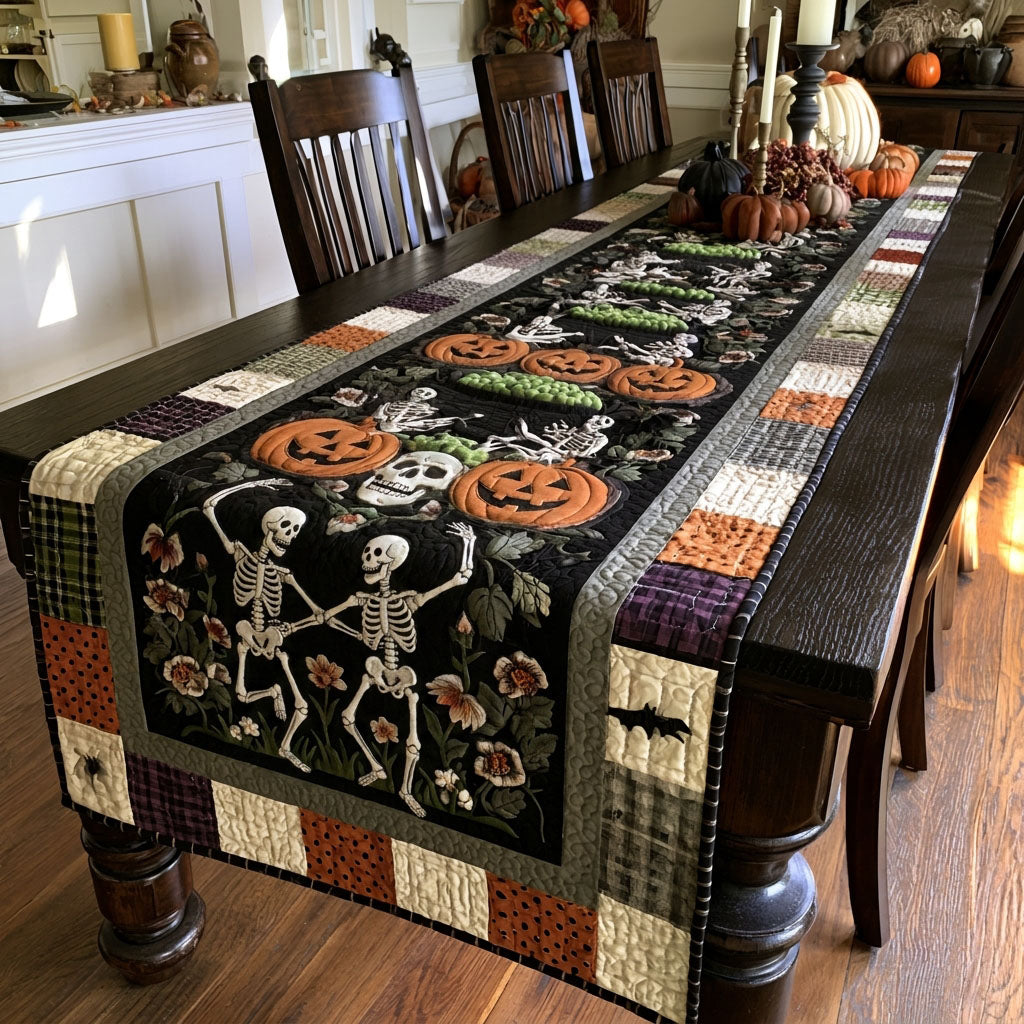Skeleton Sweethearts Quilted Table Runner NCU0PTT3270